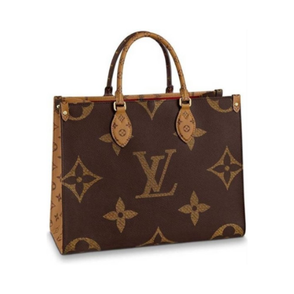 Louis Vuitton Reverse Monogram Giant Onthego MM Shoulder Bag Purse  M45321